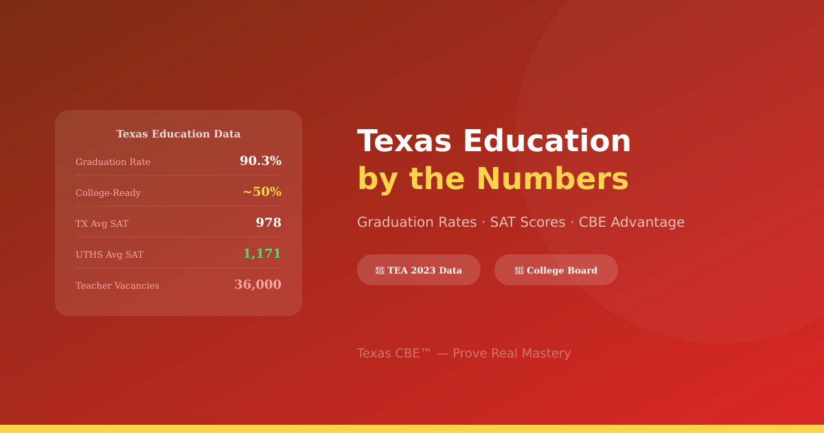 Texas Education by the Numbers: Graduation Rates, College Readiness, and the CBE Advantage