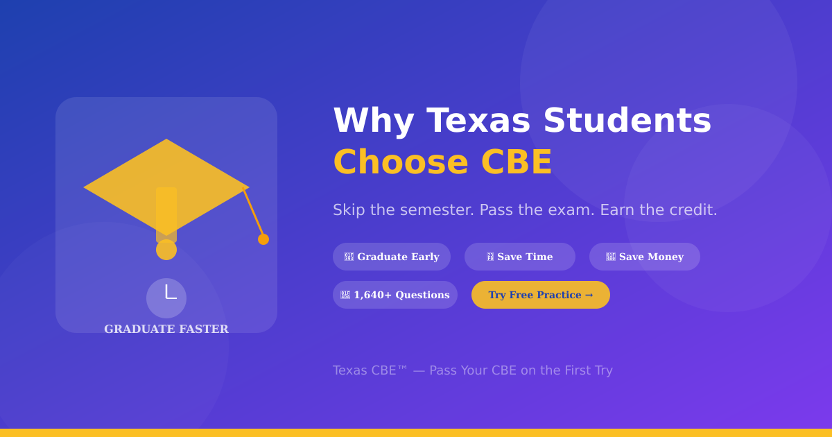 Why Texas Students Are Choosing Credit by Exam to Graduate Faster